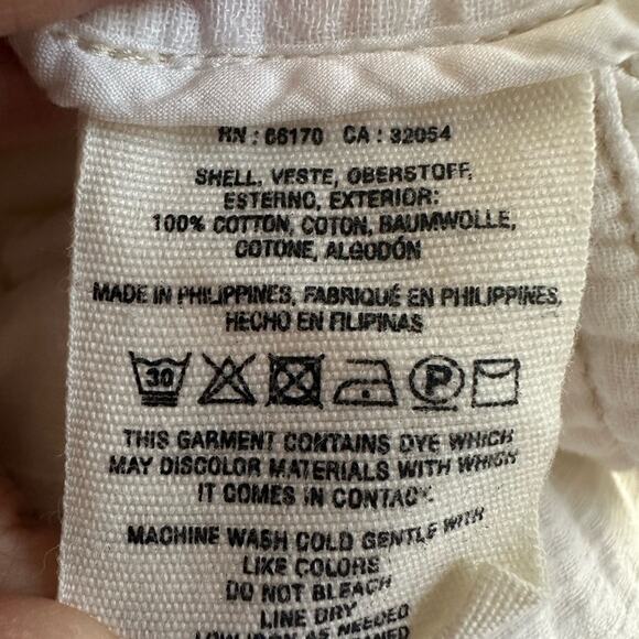 Anthropologie Hei Hei Breakaway Jacket White Cotton Lightweight Coastal Pockets - Picture 8 of 11